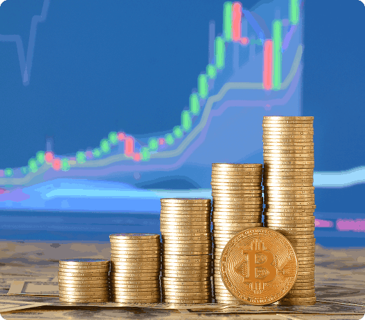 Empilement Bitcoin avec courbe marché