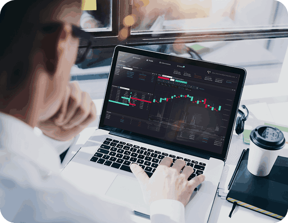 Trader consultant graphique financier numérique