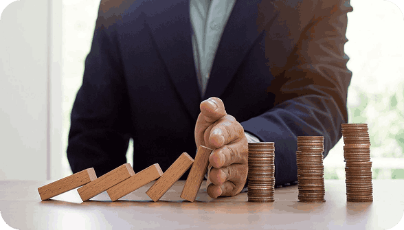 Main stoppant effet domino financier